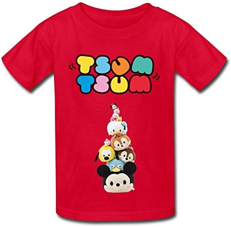 Kid's Hot Topic TSUM TSUM Logo T-shirts Size M Red By Parkearl