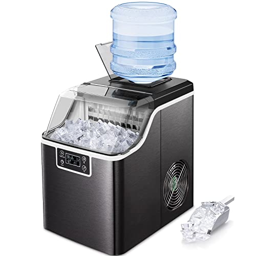 Kndko Ice Makers Countertop, 2,000 pcs/45 lbs/Day,2 Way Filling,Self