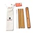Reusable Bamboo Drinking Straws with Bamboo Travel Case & Natural Cotton Storage Bag | Set of 6, 8 Inch with Cleaning Brush Included. Eco-Friendly Alternative to Plastic | 100% Organic.