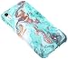 A-Focus Compatible with iPhone XR Case, Glossy Smooth Marble Series IMD Design Bumper Shock Proof Flexible Slim TPU Rubber Case for iPhone XR 2018 6.1 inch Glossy Bluish Green
