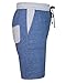 Mlight Men's Causal Cotton Elastic Waistband Gym Sports Shorts With Pockets
