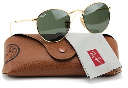 Ray-Ban RB3447 001 Round Sunglasses Arista Gold / Crystal Green Lens 50mm
