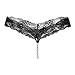 Women's Sexy Lace Pearl T-Back Panties G-String Thongs Panty(Black)