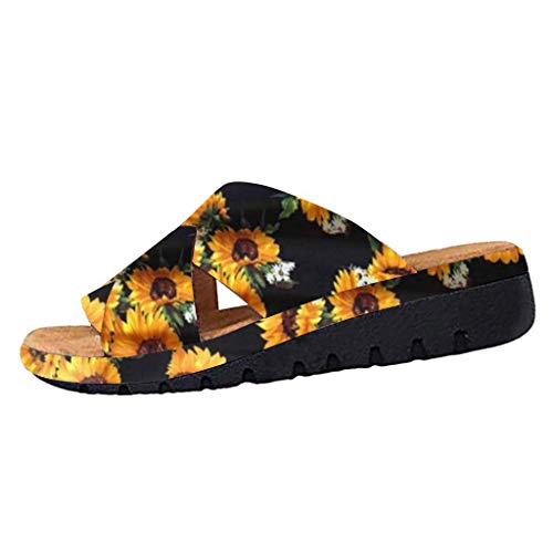 2019 New Women Comfy Platform Toe Ring Wedge Sandals Shoes Summer Beach Travel Shoes Comfortable Flip Flop Shoes