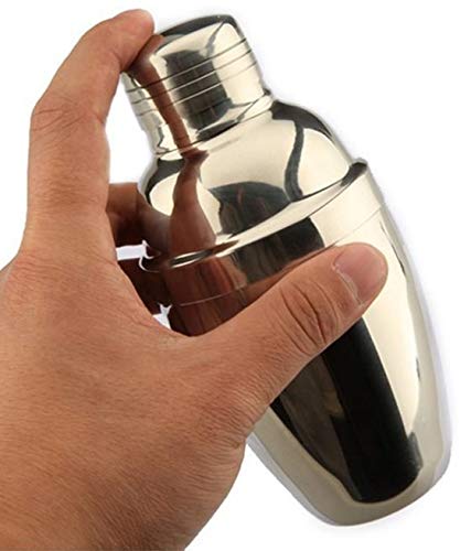 Cocktail Whisks - Nhbr Stainless Steel Cocktail Bartender Shaker Drink Mixer Bar Set Kit 750ml - Bartender Bar Accessory Steel Stainless Food Wine Swizzle Set Shaker - Thumbnail 3