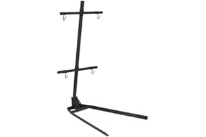 TITAN GREAT OUTDOORS Ash & Ember Asado Cross with Adjustable Base, 61 x 28 Patagonian BBQ, 150 LB Capacity Whole Animal BBQ Stand, High Temp Black Paint