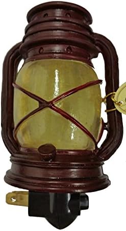 Electric Night Light, Oil Lantern Lamp, Outlet Plug In, 5-inch