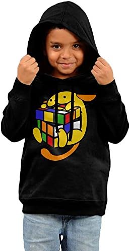 AKLNBYUH Rubik's Cube Cartoon Childrens Unisex Hooded Sweatshirt