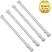 AIZESI 4PCS Tension Rods 28-48inch Curtains Spring Rod for Kitchen Window Tier Valance Covering Bathroom(White) primary