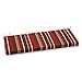 Pillow Perfect Stripe Indoor/Outdoor Sofa Setee Bench Swing Cushion with Ties, Weather, and Fade Resistant, 18