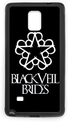 Personalized Note 4 Hard TPU Rubber Phone Case Compatible for Samsung Galaxy Note 4 IV - BVB Black Veil Brides (Design A447)
