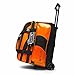 Pyramid Path Deluxe Double Roller with Oversized Accessory Pocket Bowling Bag (Black/Orange)