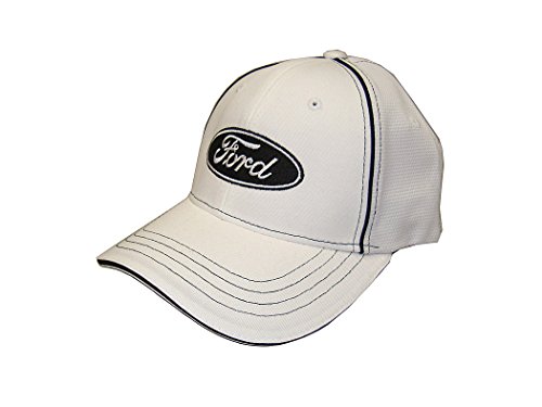 Hot Shirts Men's Ford/ Flex Fit Hat L/XL White