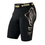 G-Form Youth Pro-X Padded Compression Shorts, Black/Yellow, Large