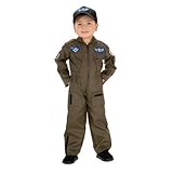 Kid Air Force Fighter Pilot Top Gun Halloween Costume M Boys Medium (5-7 years)