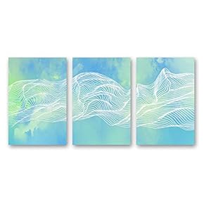 3 Panel Canvas Wall Art Abstract Color Pictures Home Wall Decorations for Bedroom Living Room Paintings Canvas Prints Framed - 16"x24" x 3 Panels