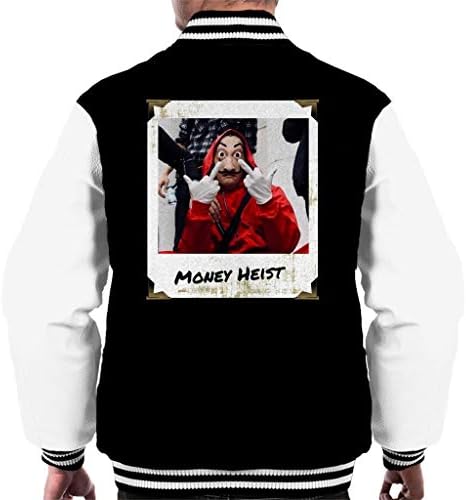 Money Heist Casa De Papel Mask Gang Sign Men's Varsity Jacket