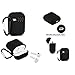 Tutor AirPods Silicone Case Shock Proof Protecitive Cover and Anti-lost Strap and Headphone Case for Apple AirPods (Black)