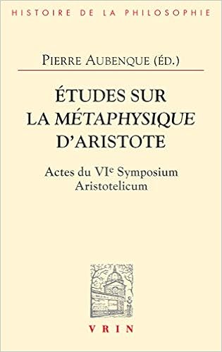 Amazon Com Etudes Sur La Metaphysique D Aristote Vrin Reprise French Edition 9782711602407 Aubenque Pierre Berti Enrico Brunschwig Jacques De Gandillac Maurice De Strycker Emile Decarie Vianney Harlfinger Dieter Mansion Suzanne