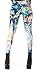 Womens Fashionable Digital Print Halloween Costume Graphic Design Stretch Seamless Leggings(Light Blue), One Size