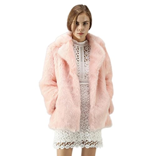 Kinrui New Ladies Womens Faux Fur,Polyester Warm Faux Fur Coat Jacket Winter Parka Outerwear (XXXL)