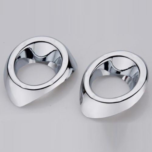 Manso NEW TRIPLE CHROME REAR FOG LIGHT COVER TRIM FOR TOYOTA HIGHLANDER 2008-2010