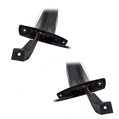 image for AUTOANDART Driver and Passenger Power Side View Mirrors Black & Chrome