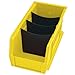 Akro-Mils 41230 Plastic Width Dividers for AkroBins Stackable Storage Bins Model 30230, Custom Storage Inserts for Tools, Crafts & Supplies, 6-Pack, Black