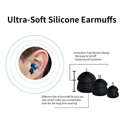 SOMIC V4 Blue in Ear HiFi Sound Earphones with 3.5MM Plug Work for Mobile Phone, iPod, Sweat-Proof Sport Music Earbuds for Running Jogging Gym - Thumbnail 6