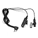 MaximalPower Headset Earpiece with Kevlar Reinforced Cable 2-Pin for Motorola Two-Way Radios Surveillance Headset (RHF MOT 2PIN HQ) 1 Black