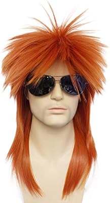 orange mullet wig