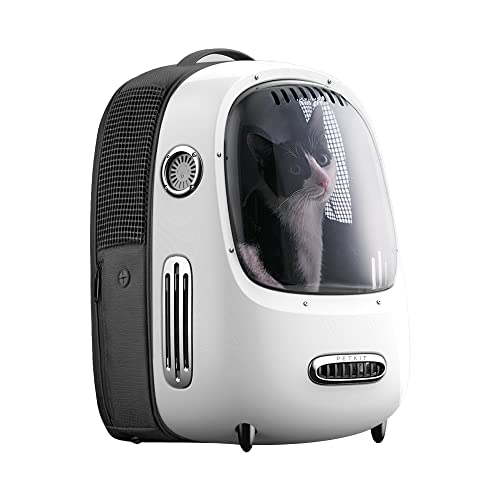 PETKIT Ventilated Cat Backpack Carrier with Inbuilt Fan & Light, Comfortable Cat Dog Backpack