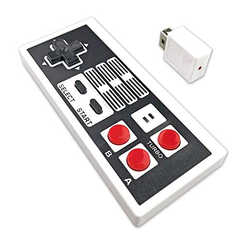 FIOTOK NES Classic Wireless Controller, Wireless Controller fit NES Classic Mini Edition 2.4G Wireless Receiver