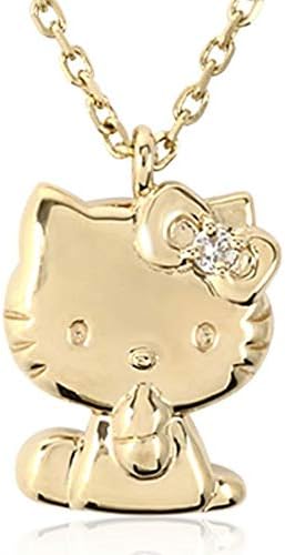 ハローキティ 18金 ネックレス ダイヤ ダイヤモンド ペンダント Hello Kitty キティちゃん グッズ レディースジュエリー アクセサリー プレゼント 誕生日 記念日 女性 K18 Dia ピンクゴールド Anadis Nl