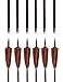 PANDARUS Archery 31-Inch Carbon Hunting Arrows, 4-Inch Turkey Feather Fletching with Replaceable Points, Targeting Practice Arrows Spine 500 for Recurve & Traditional Bows