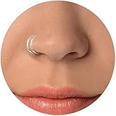 Silver Spiral Nose Ring Hoop - Handmade Sterling Silver Double Spiral Nose Piercing - Thin Hypoallergenic 20 Gauge Wire 7mm Nose Piercing Jewelry