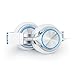 Sound Intone HD200 Headphones with Microphone Lightweight Folding Stereo Earphones for iPhone,PC,Laptop, Android Smartphones,Tablet (White/Blue)