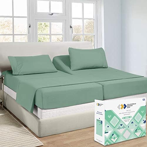 California Design Den Luxury Split King Sheets for Adjustable Bed