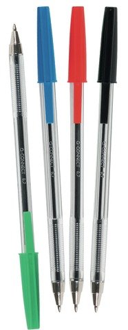 Q-Connect Black Ballpoint Pens Medium 50 Pack 0,7mm