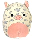 Squishmallows Pig Plush 8 inch White Grey Pink