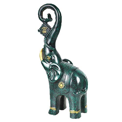 ZOTEE Ornaments for Living Room Animals,2 pcs/Set Christmas Ornaments/Fireplace Accessories Gift Sets,Elephant_16x10x33cm