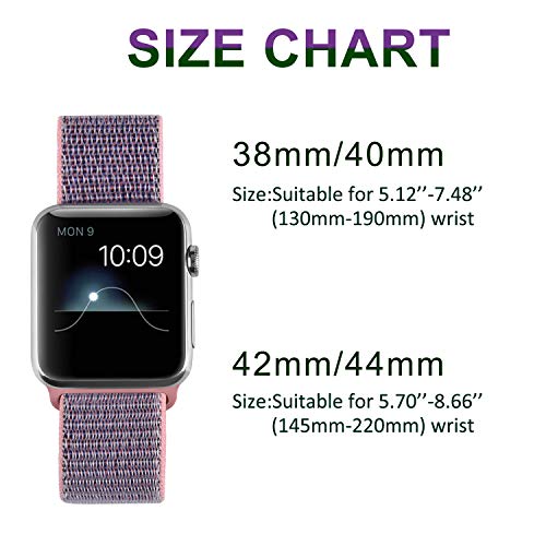 image for ATUP Compatible Apple Watch Band 38mm 40mm 42mm 44mm, Soft Breathable 