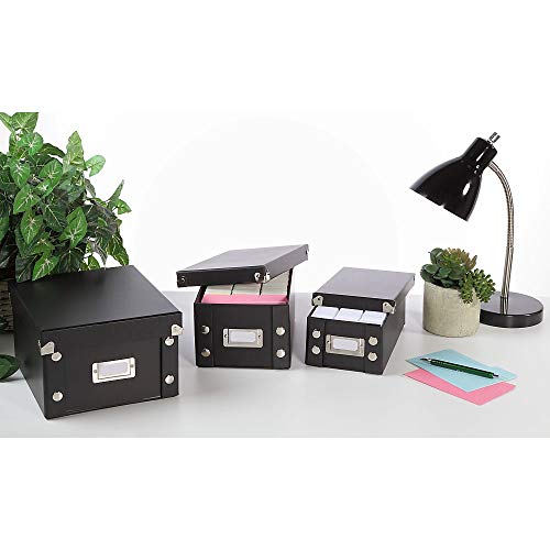 SnapNStore Index Card Holder Collapsible Organizer Box fits 1100