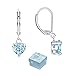 Buyless Fashion Hypoallergenic Surgical Steel Leverback Earring with Dangle Heart CZ Stud-EDGHRTAQU
