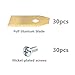 LETS MEETi TIMESETL 30Set Replacement Blade 35x18x0.75mm Anti Rust Titanium Coating Screws Gardena Flymo Husqvarna Automower