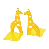 1pair Yellow Cute Giraffe Nonskid Bookends Book Rack Book Organizer Bookend Art