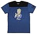 Fallout Men's Distressed Vault Boy Contrast Fabric T-Shirt (Medium) Navy