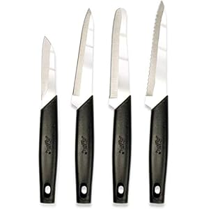 Anjali Stainless Steel Kitchenware Knife Set, Black
