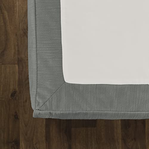 Tailored Velvet Bed Skirt with Split Corner 21 inch Drop Full , Grey