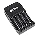 Mr.Batt 4 Bay NiMH AA AAA Smart Battery Charger with 4 Pack High Capacity AA Rechargeable Batteries